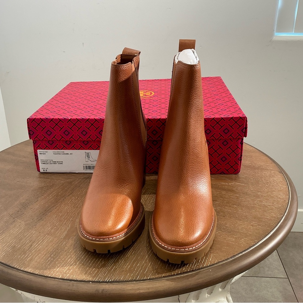 Tory Burch Tan Carson Boots - Picture 2 of 3